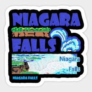 niagara falls, oil painting Sticker